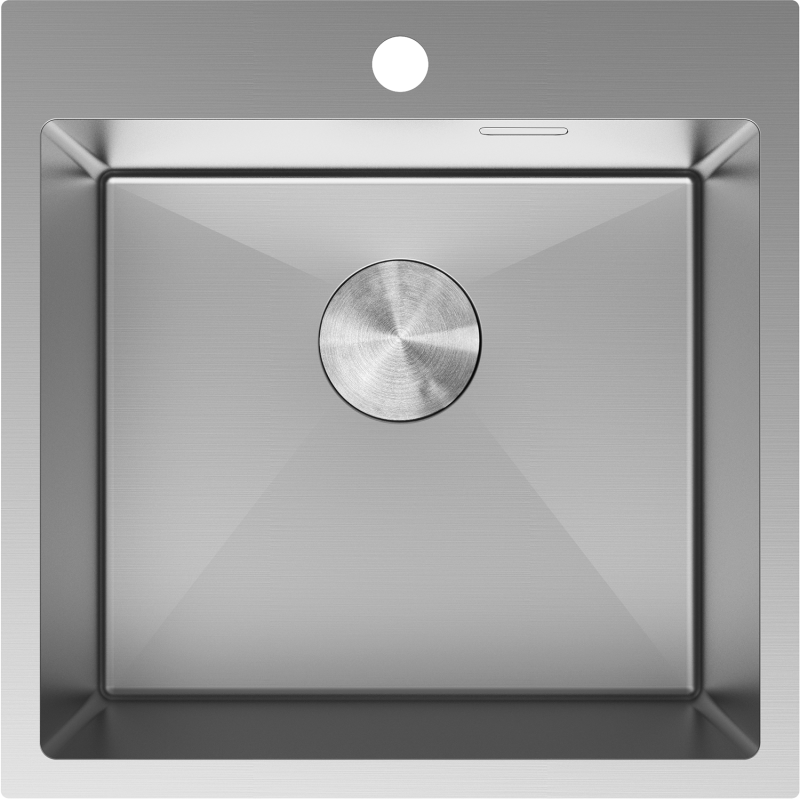 Mexen Solix Edelstahlspüle 1-Becken 500 x 500 mm, Inox - 6407501000-01