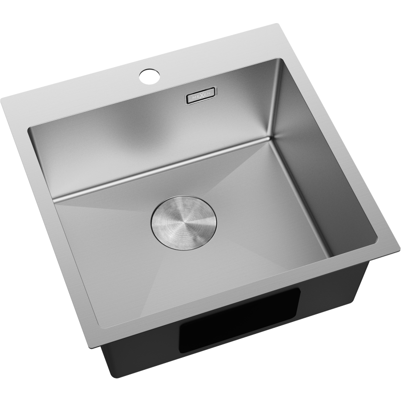 Mexen Solix Edelstahlspüle 1-Becken 500 x 500 mm, Inox - 6407501000-01