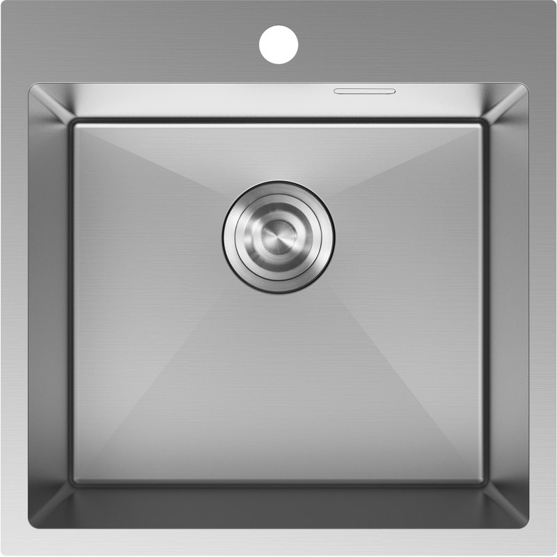 Mexen Solix Edelstahlspüle 1-Becken 500 x 500 mm, Inox - 6407501000-01