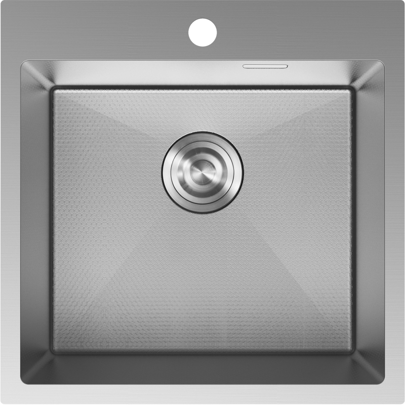 Mexen Solix Edelstahlspüle 1-becken 500 x 500 mm, Inox HC - 6407501000-01HC