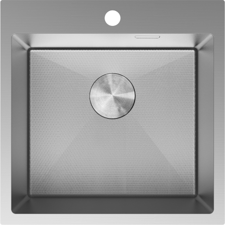 Mexen Solix Edelstahlspüle 1-becken 500 x 500 mm, Inox HC - 6407501000-01HC
