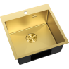 Mexen Solix Edelstahlspüle 1-Becken 500 x 500 mm, gold - 6407501000-55