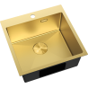 Mexen Solix Edelstahlspüle 1-Becken 500 x 500 mm, gold - 6407501000-55
