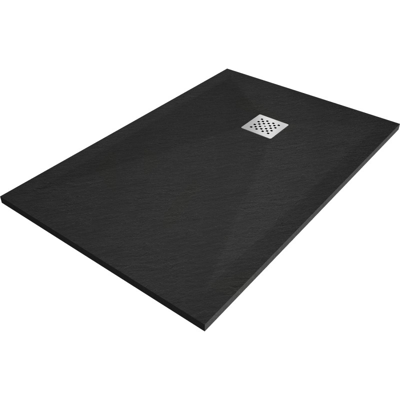 Mexen Stone+ Rechteckige Duschwanne aus Verbundwerkstoff 140 x 70 cm, schwarz - 44707014