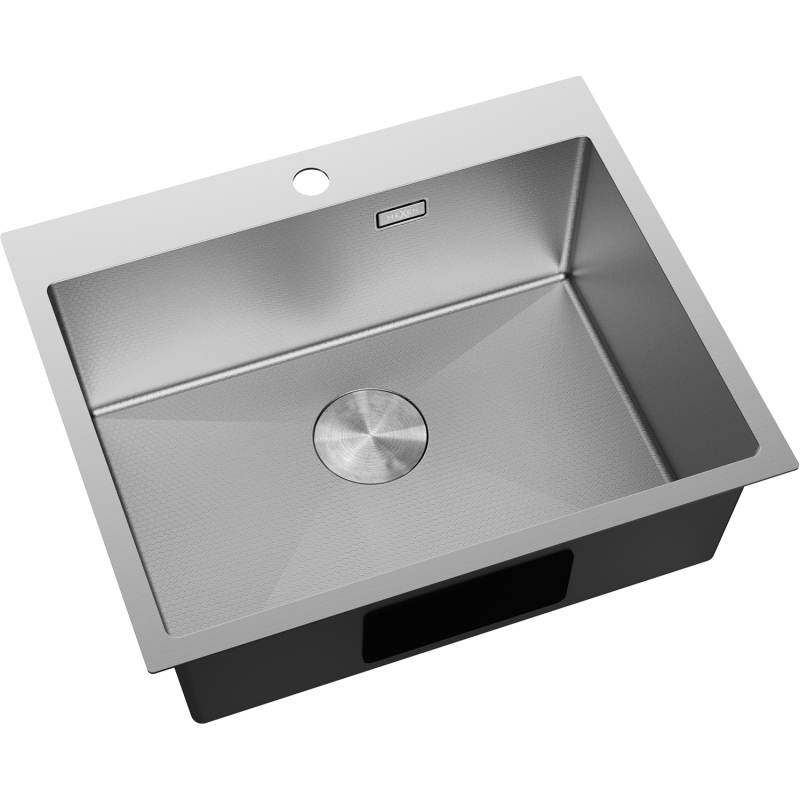 Mexen Solix Edelstahl-Spüle, 1 Becken, 600 x 500 mm, Inox HC - 6408601000-01HC