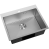 Mexen Solix Edelstahl-Spüle, 1 Becken, 600 x 500 mm, Inox HC - 6408601000-01HC