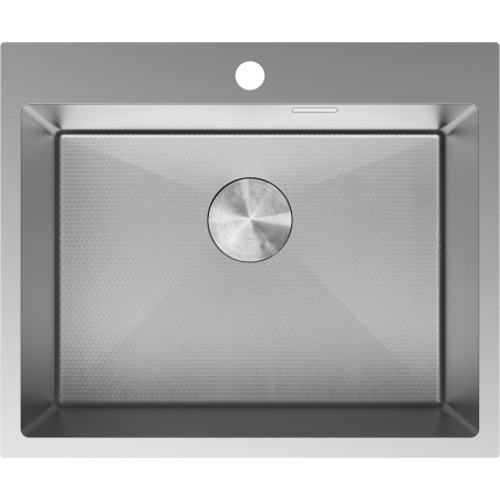 Mexen Solix Edelstahl-Spüle, 1 Becken, 600 x 500 mm, Inox HC - 6408601000-01HC