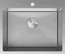 Mexen Solix Edelstahl-Spüle, 1 Becken, 600 x 500 mm, Inox HC - 6408601000-01HC