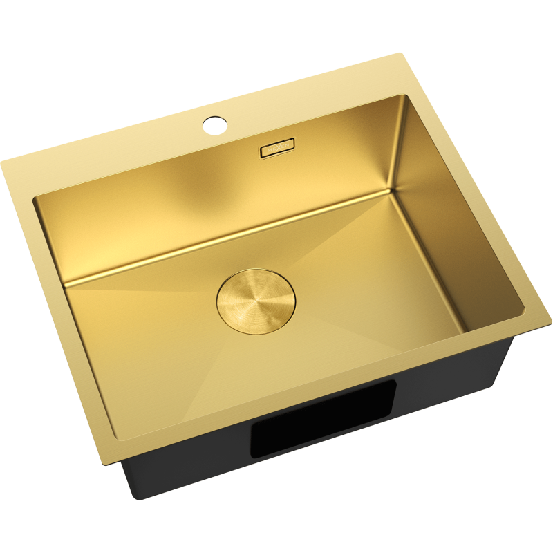 Mexen Solix Edelstahlspüle, 1 Becken, 600 x 500 mm, gold - 6408601000-55