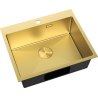 Mexen Solix Edelstahlspüle, 1 Becken, 600 x 500 mm, gold - 6408601000-55