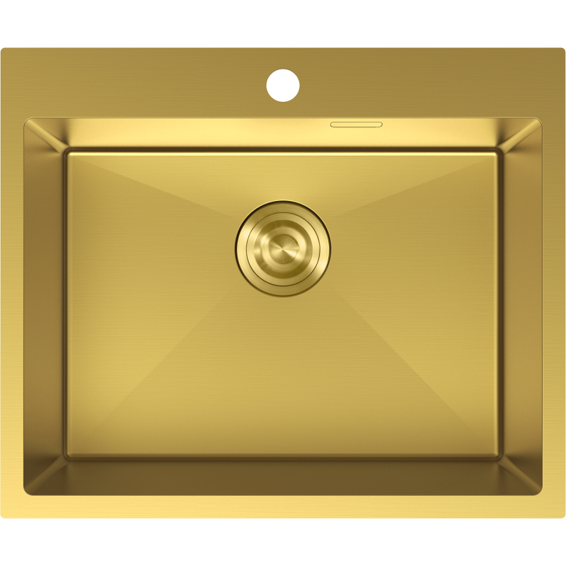 Mexen Solix Edelstahlspüle, 1 Becken, 600 x 500 mm, gold - 6408601000-55
