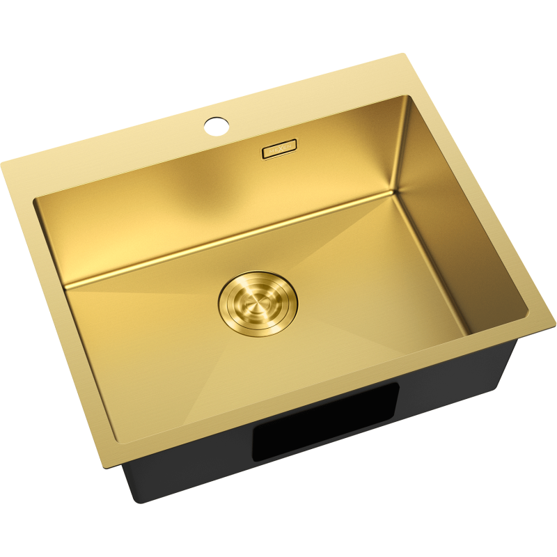 Mexen Solix Edelstahlspüle, 1 Becken, 600 x 500 mm, gold - 6408601000-55