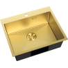 Mexen Solix Edelstahlspüle, 1 Becken, 600 x 500 mm, gold - 6408601000-55