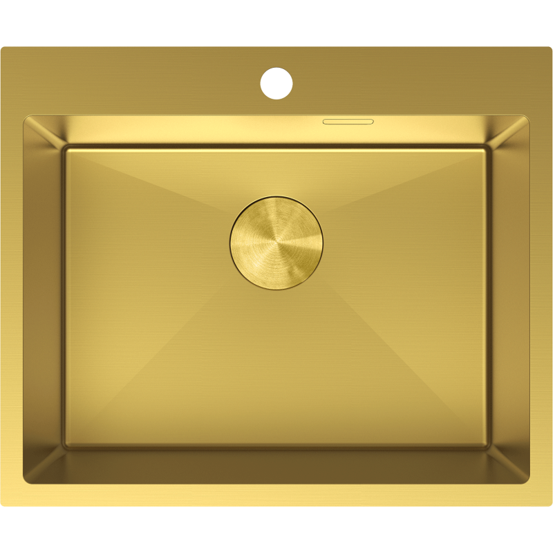Mexen Solix Edelstahlspüle, 1 Becken, 600 x 500 mm, gold - 6408601000-55