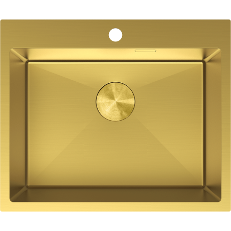 Mexen Solix Edelstahlspüle, 1 Becken, 600 x 500 mm, gold - 6408601000-55