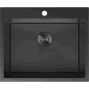 Mexen Solix Edelstahlspüle 1-becken 600 x 500 mm, schwarz HC - 6408601000-70HC