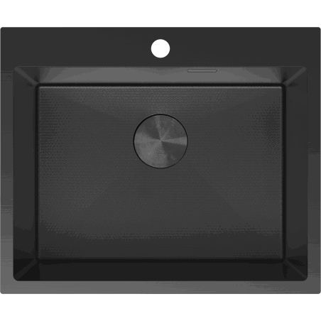 Mexen Solix Edelstahlspüle 1-becken 600 x 500 mm, schwarz HC - 6408601000-70HC