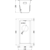 Mexen Trixo Edelstahlspüle 1-beckig 230 x 440 mm, Kupfer HC - 6411221000-65HC