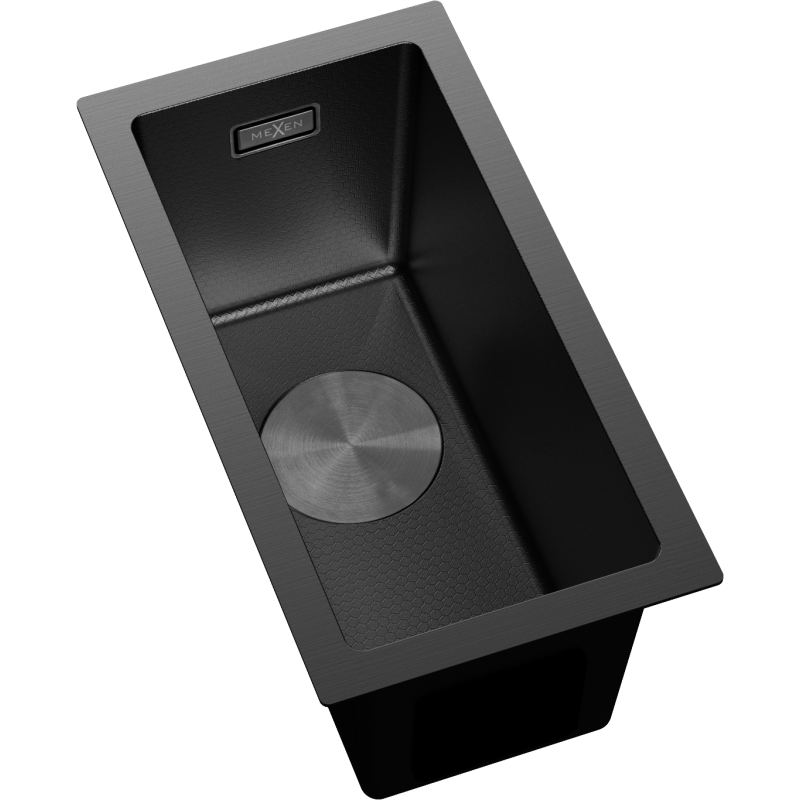 Mexen Trixo Edelstahlspüle 1-Becken 230 x 440 mm, schwarz HC - 6411221000-70HC