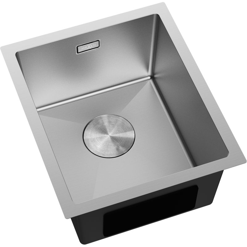 Mexen Trixo Edelstahlspüle, 1-Wannen, 370 x 440 mm, Inox - 6412371000-01