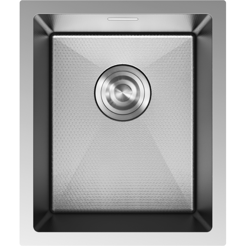 Mexen Trixo Edelstahlspüle 1-beckig 370 x 440 mm, Inox HC - 6412371000-01HC