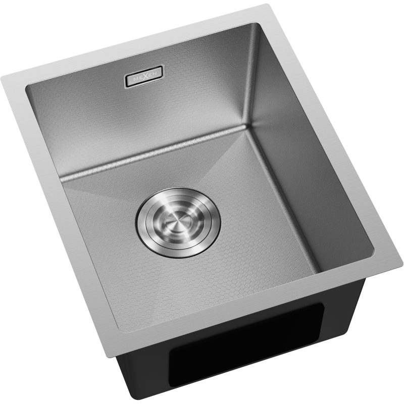 Mexen Trixo Edelstahlspüle 1-beckig 370 x 440 mm, Inox HC - 6412371000-01HC