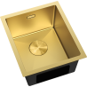 Mexen Trixo Edelstahlspüle 1-becken 370 x 440 mm, Gold - 6412371000-55