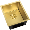 Mexen Trixo Edelstahlspüle 1-becken 370 x 440 mm, Gold - 6412371000-55