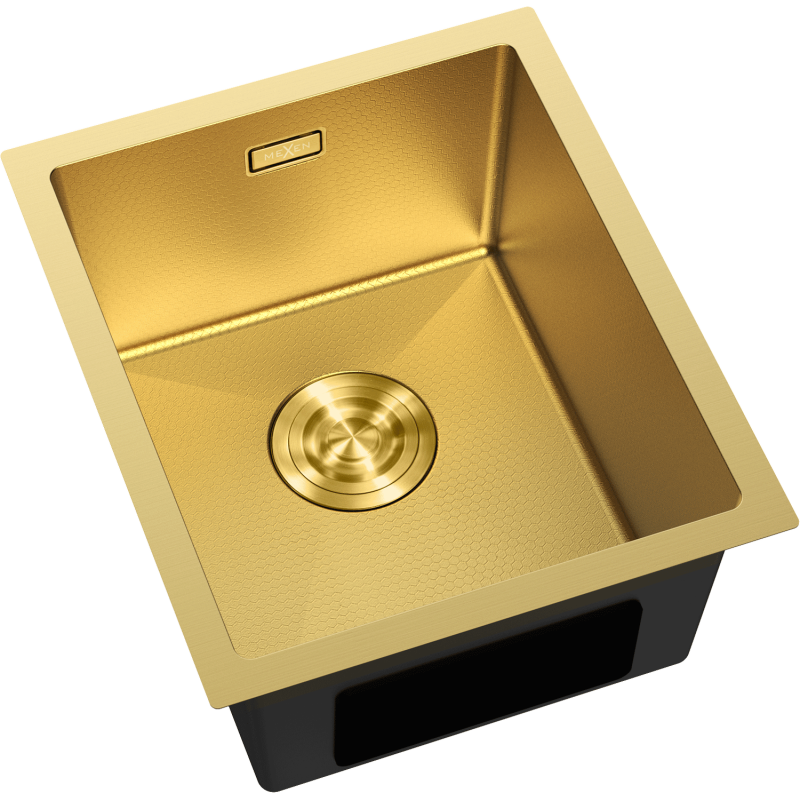 Mexen Trixo Edelstahlspüle 1-Kammer 370 x 440 mm, gold HC - 6412371000-55HC