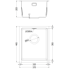 Mexen Trixo Spülbecken aus Stahl, 1-beckig, 370 x 440 mm, Kupfer - 6412371000-65