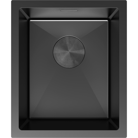 Mexen Trixo Edelstahlspüle 1-beckig 370 x 440 mm, schwarz - 6412371000-70
