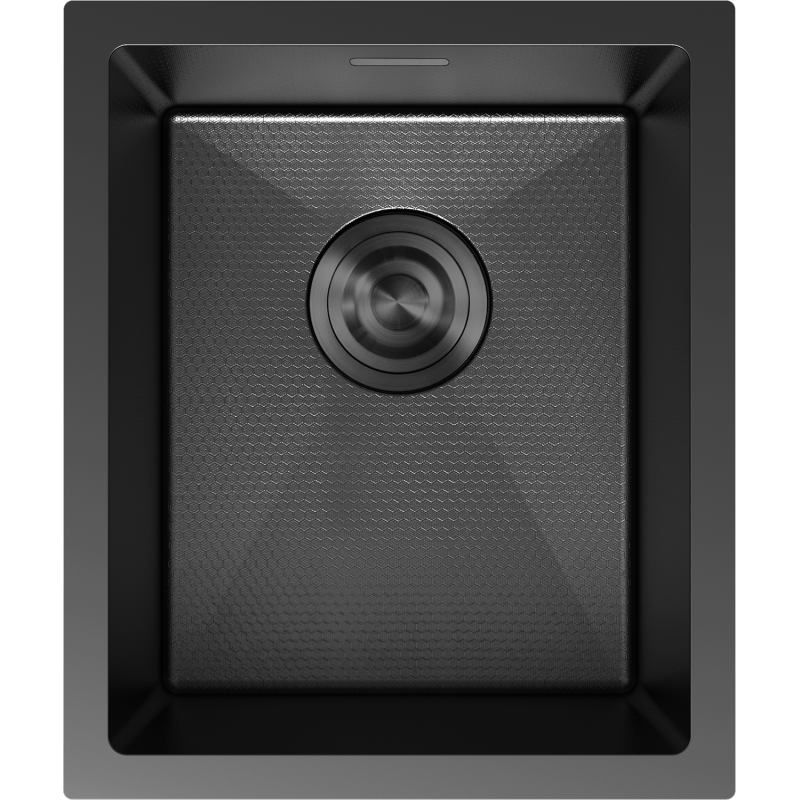 Mexen Trixo Edelstahlspüle 1-Becken 370 x 440 mm, schwarz HC - 6412371000-70HC