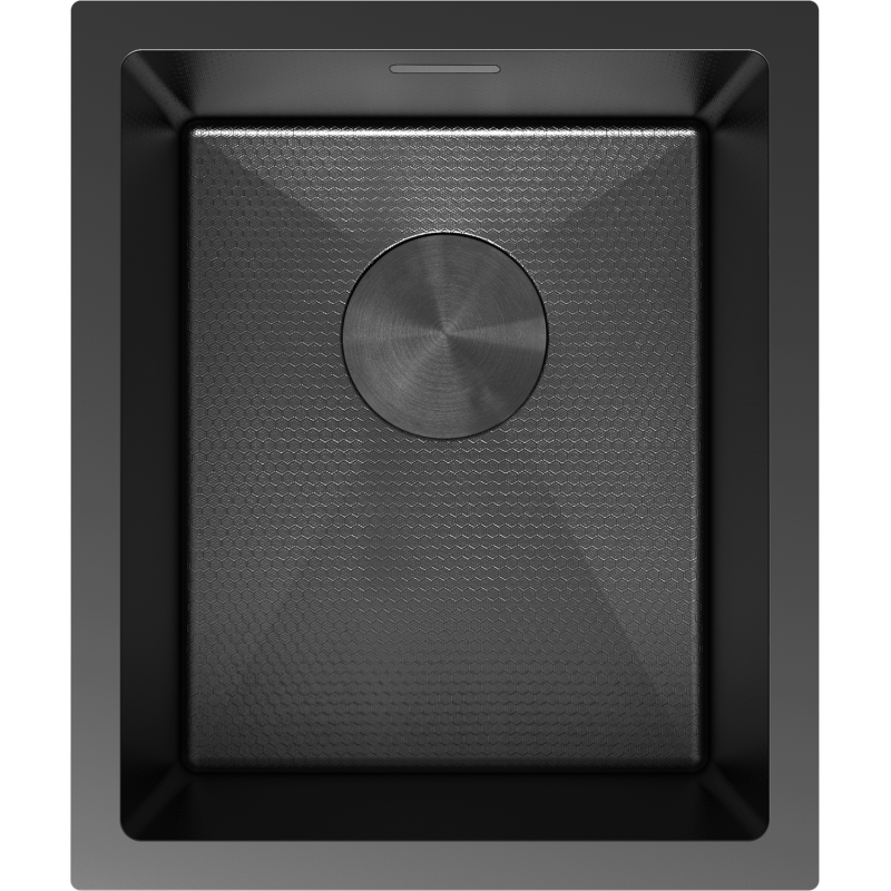 Mexen Trixo Edelstahlspüle 1-Becken 370 x 440 mm, schwarz HC - 6412371000-70HC