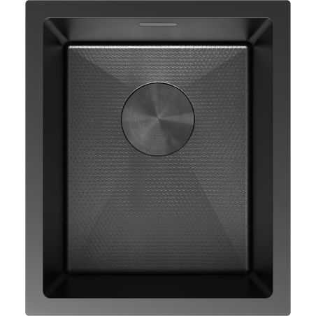Mexen Trixo Edelstahlspüle 1-Becken 370 x 440 mm, schwarz HC - 6412371000-70HC