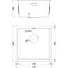 Mexen Trixo Edelstahlspüle 1-Becken 440 x 440 mm, Inox - 6413441000-01