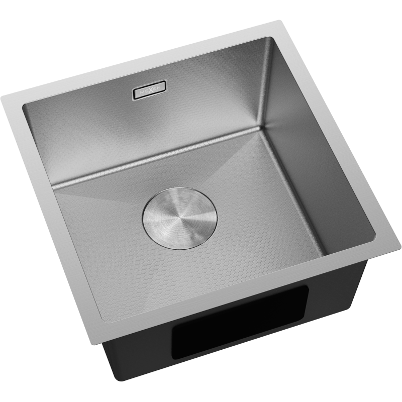 Mexen Trixo Edelstahlspüle 1-Becken 440 x 440 mm, Inox HC - 6413441000-01HC