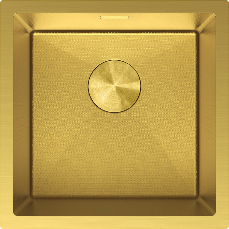 Mexen Trixo Edelstahlspüle 1-fach 440 x 440 mm, goldener HC - 6413441000-55HC