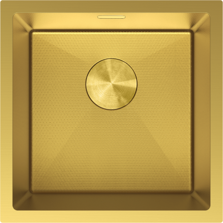 Mexen Trixo Edelstahlspüle 1-fach 440 x 440 mm, goldener HC - 6413441000-55HC