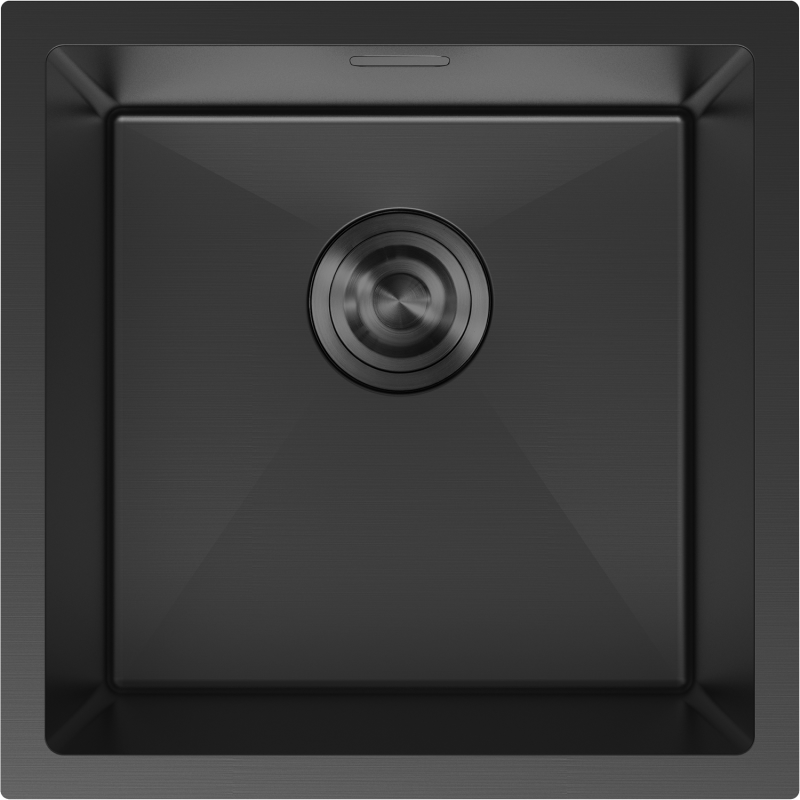 Mexen Trixo Edelstahlspüle 1-beckig 440 x 440 mm, schwarz - 6413441000-70