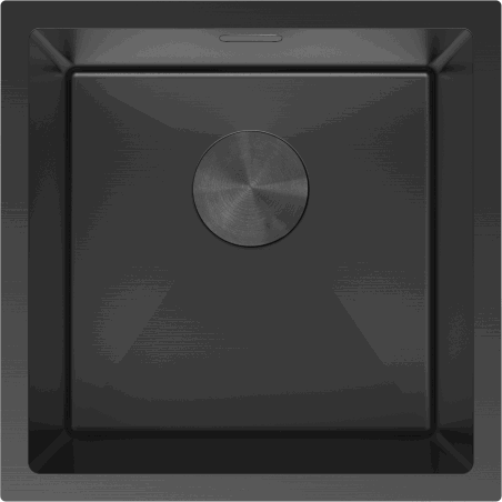 Mexen Trixo Edelstahlspüle 1-beckig 440 x 440 mm, schwarz - 6413441000-70