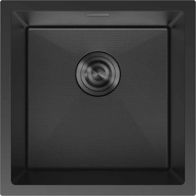 Mexen Trixo Edelstahlspüle 1-becken 440 x 440 mm, schwarz HC - 6413441000-70HC