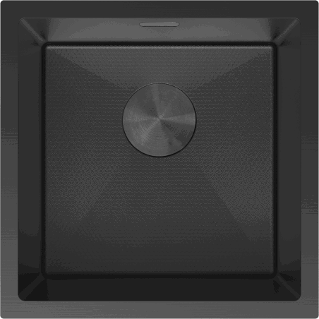 Mexen Trixo Edelstahlspüle 1-becken 440 x 440 mm, schwarz HC - 6413441000-70HC