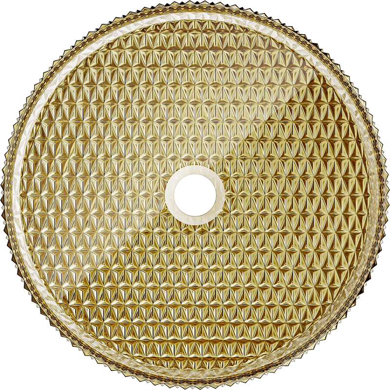 Mexen Aura Glas-Waschtischaufsatz 39 x 39 cm, gold - 24013952