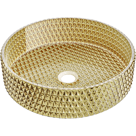 Mexen Aura Glas-Waschtischaufsatz 39 x 39 cm, gold - 24013952