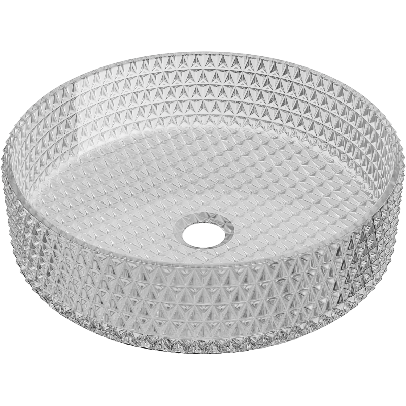 Mexen Aura Glas-Aufsatzwaschbecken 39 x 39 cm, Grau - 24013966