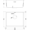 Mexen Trixo Edelstahlspüle, 1-beckig, 540 x 440 mm, Inox HC - 6414541000-01HC