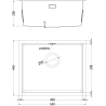 Mexen Trixo Edelstahlspüle 1-Becken 540 x 440 mm, Gold HC - 6414541000-55HC