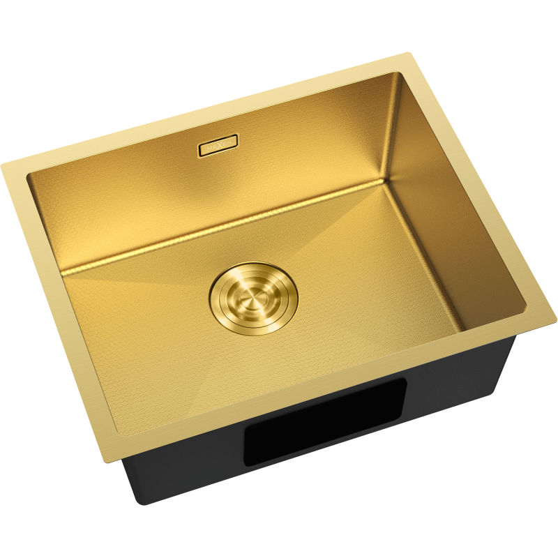 Mexen Trixo Edelstahlspüle 1-Becken 540 x 440 mm, Gold HC - 6414541000-55HC