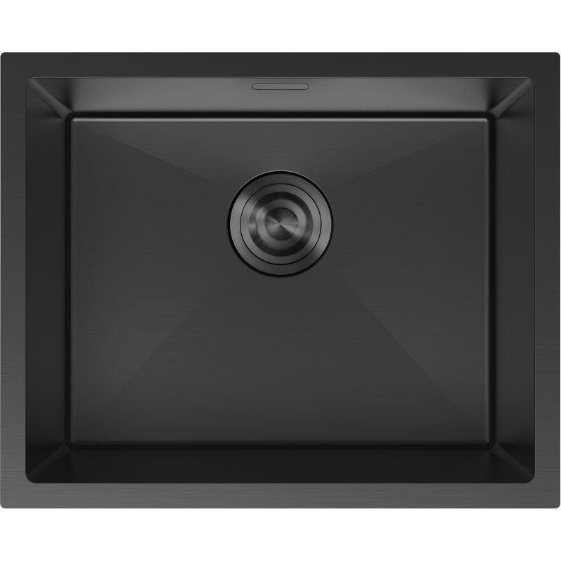 Mexen Trixo Edelstahlspüle 1-beckig 540 x 440 mm, schwarz - 6414541000-70
