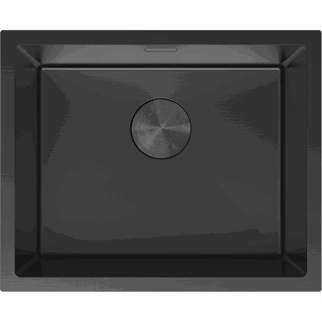 Mexen Trixo Edelstahlspüle 1-beckig 540 x 440 mm, schwarz - 6414541000-70